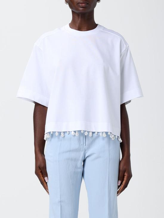 26SS 스포트막스 반팔 티셔츠 2612941032600 001 White