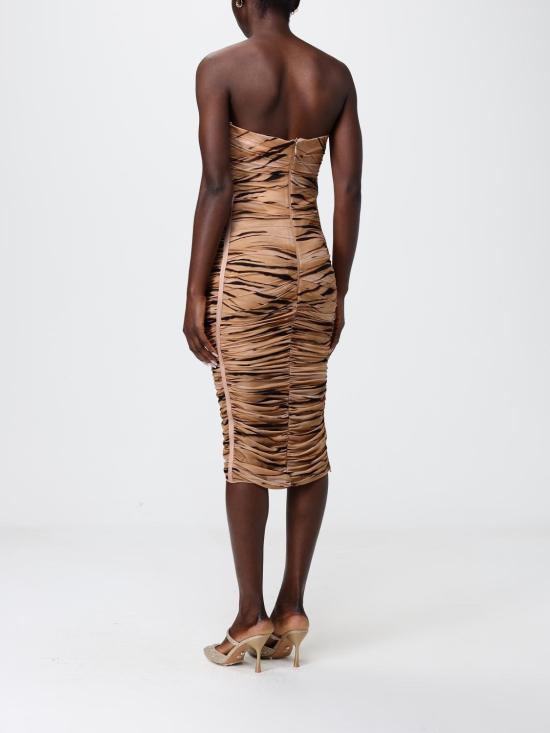 26SS 엘리자베타프랜치 롱 원피스 AB94562E2 470 Camel - ELISABETTA FRANCHI