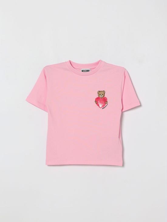 26SS [키즈] 모스키노 티셔츠 HDM076LBA00 51473 Pink
