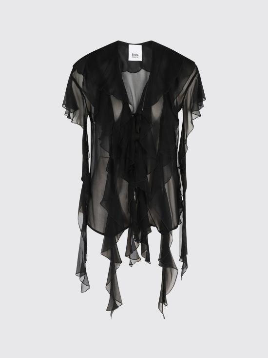 26SS 에리카 카발리니 블라우스 P6SU04 Y69 Black - ERIKA CAVALLINI