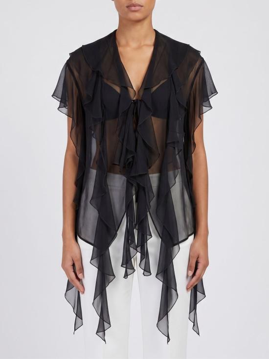 26SS 에리카 카발리니 블라우스 P6SU04 Y69 Black