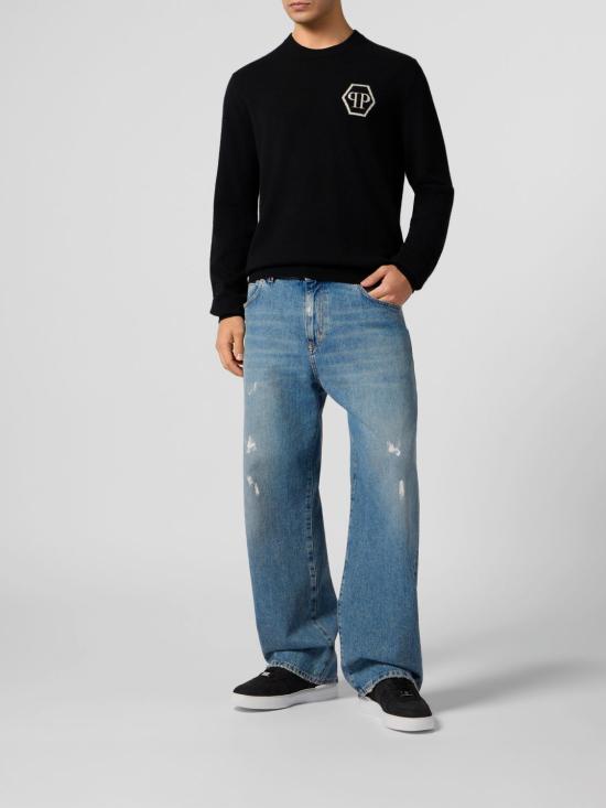 26SS 필립 플레인 스웨터 SAFCMKO1554PTE098N 02 Black - PHILIPP PLEIN