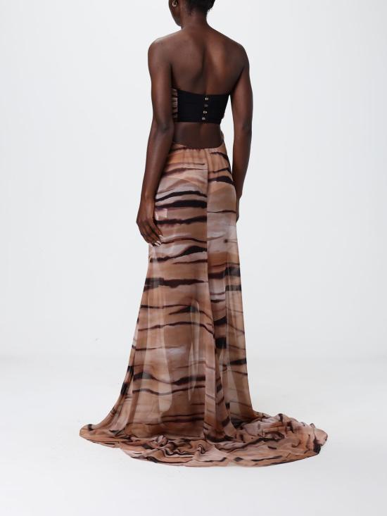 26SS 엘리자베타프랜치 롱 원피스 ABR5562E2 470 Camel - ELISABETTA FRANCHI