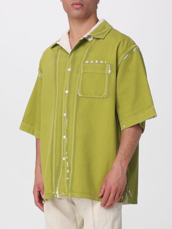 26SS 마르니 반팔 셔츠 CUJU0017A2USCY64 PRV15 Lime - MARNI