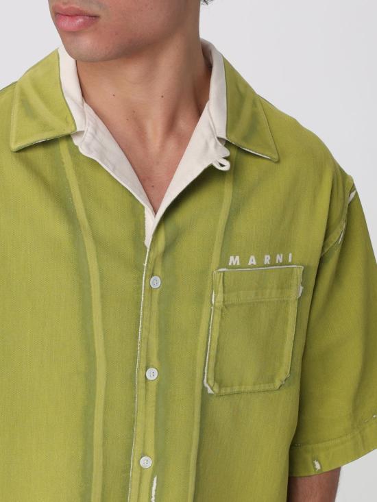 26SS 마르니 반팔 셔츠 CUJU0017A2USCY64 PRV15 Lime - MARNI