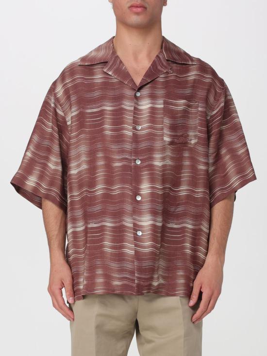 26SS 마르니 반팔 셔츠 CUMU0213ASUTR029 CRM37 Tobacco