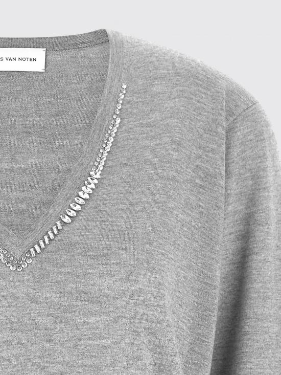 26SS 드리스 반 노튼 스웨터 2610112043700 802 Grey - DRIES VAN NOTEN