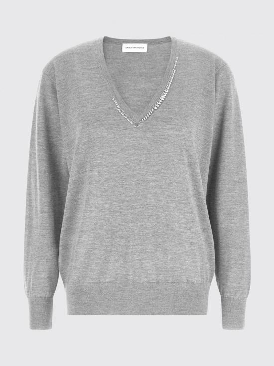 26SS 드리스 반 노튼 스웨터 2610112043700 802 Grey - DRIES VAN NOTEN