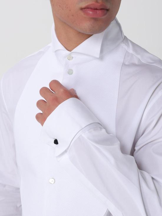 26SS 엠포리오 아르마니 긴팔 셔츠 EM005837TE10075 U0002 White - EMPORIO ARMANI