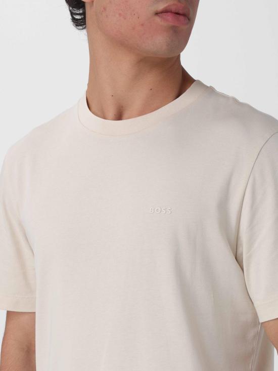 26SS 보스 반팔 티셔츠 50468347 131 Yellow Cream - BOSS