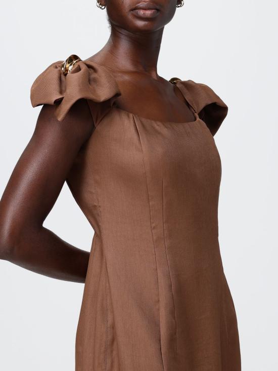 26SS 엘리자베타프랜치 롱 원피스 AB96862E2 600 Brown - ELISABETTA FRANCHI