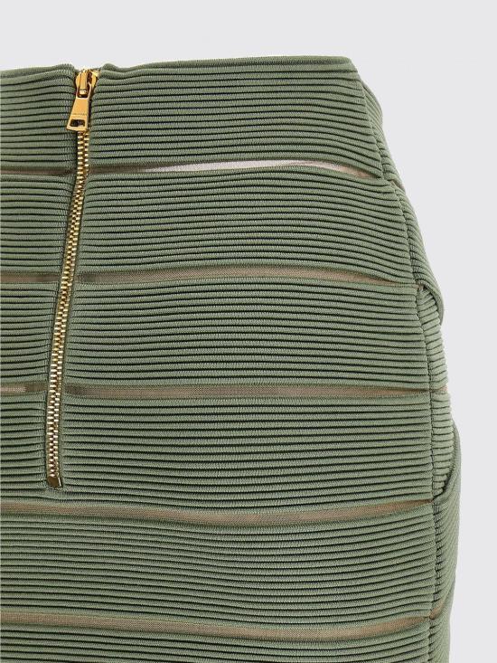26SS 발망 스커트 GF0LBB48KJ75 7EU Green - BALMAIN