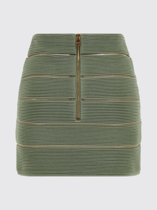 26SS 발망 스커트 GF0LBB48KJ75 7EU Green - BALMAIN