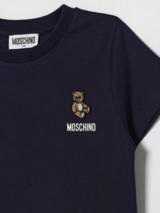 26SS [키즈] 모스키노 티셔츠 HUM05TLAA02 40016 Blue - MOSCHINO