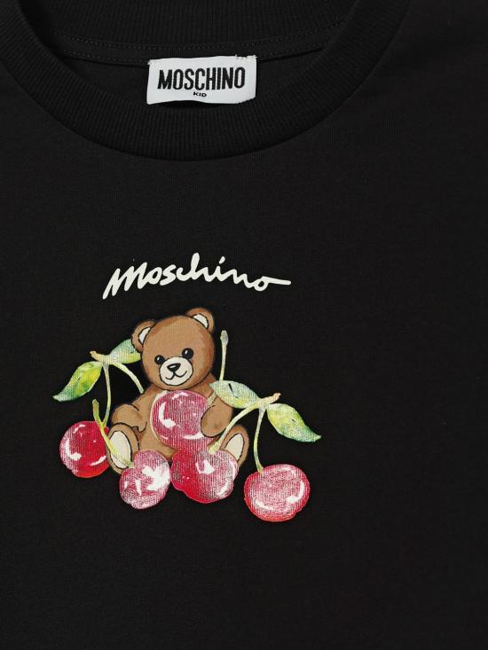 26SS [키즈] 모스키노 티셔츠 HDM075LAA02 60100 Black - MOSCHINO