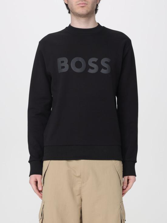 26SS 보스 긴팔 티셔츠 50555516 001 Black