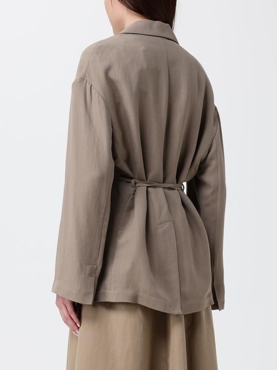 26SS 브루넬로 쿠치넬리 모닐리 비스코스 & 리넨 플루이드 트윌 블레이저 MH1267591 C9325 Sand - BRUNELLO CUCINELLI