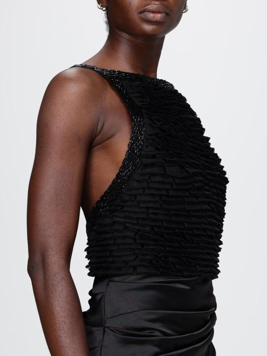 26SS 엘리자베타프랜치 롱 원피스 ABR1762E2 110 Black - ELISABETTA FRANCHI