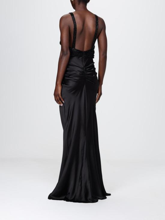 26SS 엘리자베타프랜치 롱 원피스 ABR1762E2 110 Black - ELISABETTA FRANCHI