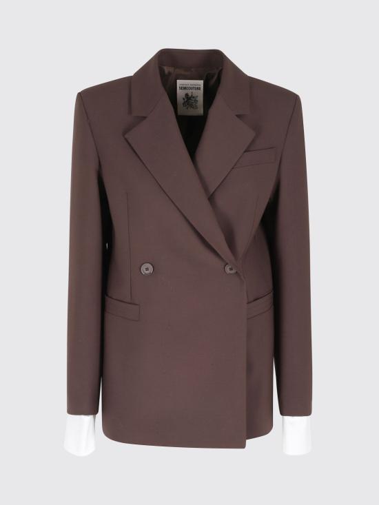 26SS 세미쿠튀르 자켓 Y6SI10 V22 Brown - SEMI-COUTURE