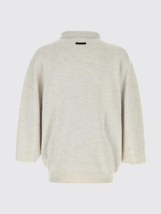 26SS 피어오브갓 폴로 티셔츠 192SP266963F OATMEALHEATHER White - FEAR OF GOD