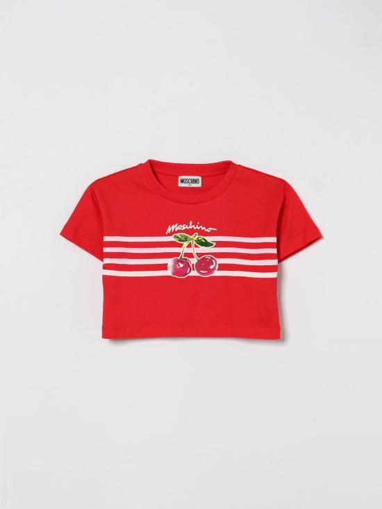 26SS [키즈] 모스키노 티셔츠 HDM06YLAA02 50109 Red