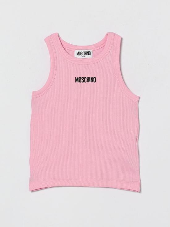 26SS [키즈] 모스키노 티셔츠 HAM06MLBA39 51473 Pink