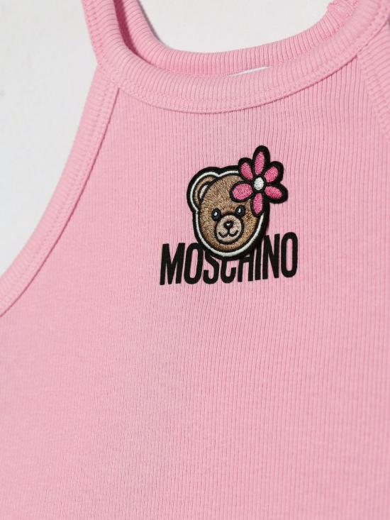 26SS [키즈] 모스키노 탑 HDM06ZLBA39 51473 Pink - MOSCHINO