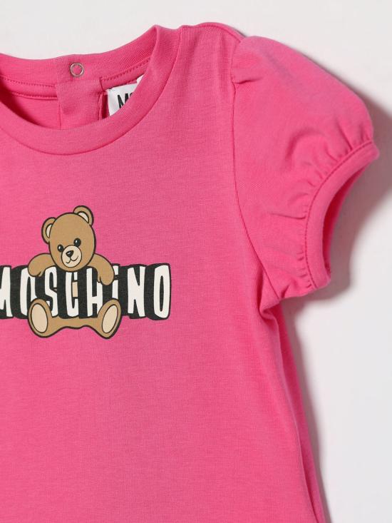 26SS [키즈] 모스키노 티셔츠 MDM03PLBA00 50533 Fuchsia - MOSCHINO