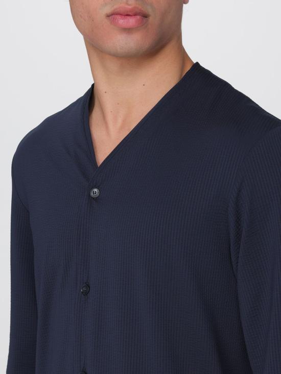 26SS 엠포리오 아르마니 긴팔 셔츠 EM005464AF22051 UB137 Blue - EMPORIO ARMANI