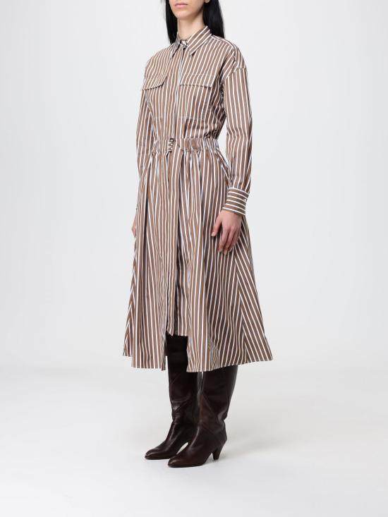 26SS 브루넬로 쿠치넬리 롱 원피스 MH749A5465 C003 Brown - BRUNELLO CUCINELLI