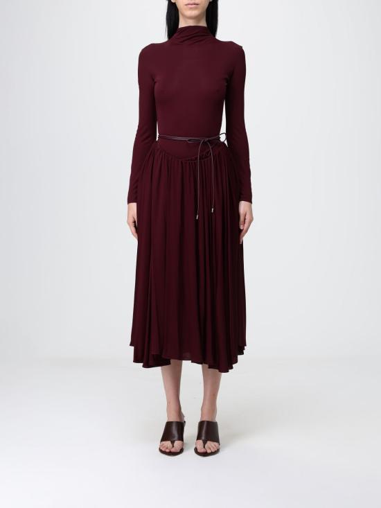 26SS 알라이아 롱 원피스 AA9R2808J090C 713 Burgundy