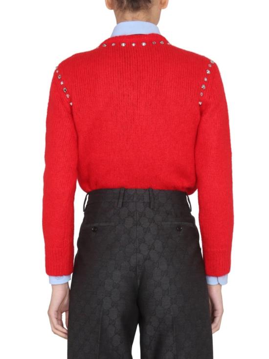  구찌 스터드 모헤어 스웨터 721152 XKCQM6429 Red - GUCCI
