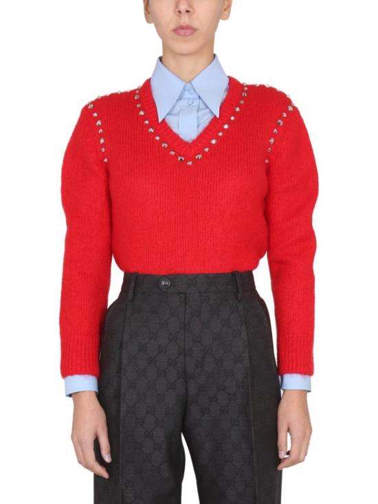  구찌 스터드 모헤어 스웨터 721152 XKCQM6429 Red