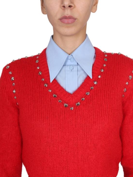  구찌 스터드 모헤어 스웨터 721152 XKCQM6429 Red - GUCCI