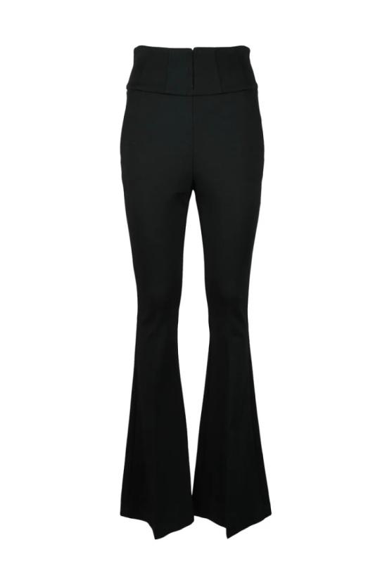  시모나 코르셀리니 플레어 팬츠 블랙 엘라스테인