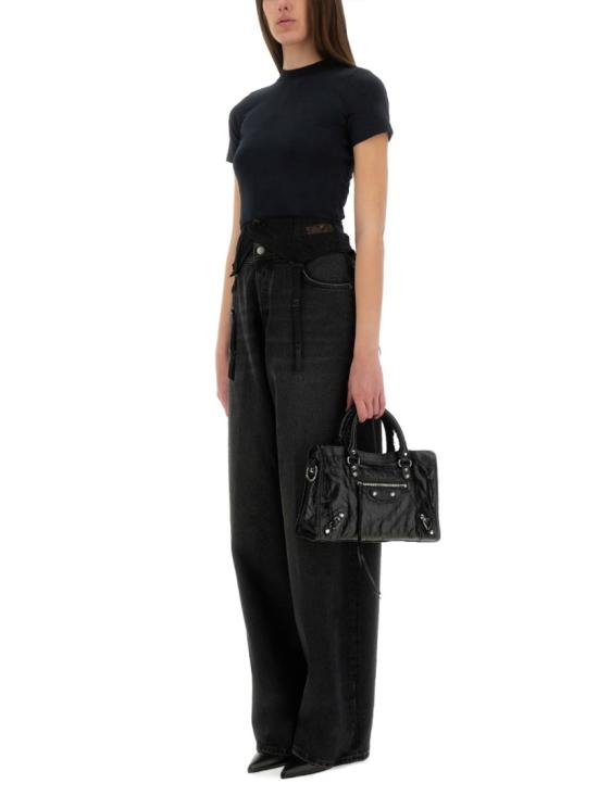  발렌시아가 란제리 티셔츠 828869 TNVB21083 Black - BALENCIAGA