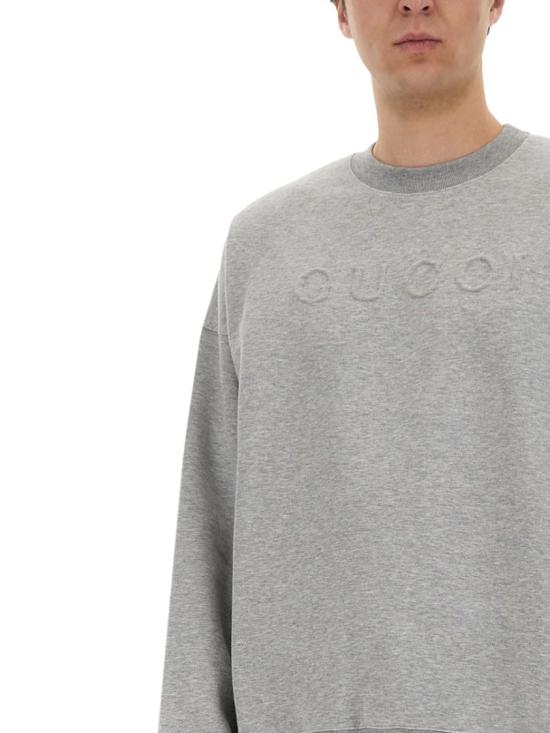  구찌 엠보싱 코튼 저지 스웨트 셔츠 817263 XJG2E1056 Grey - GUCCI