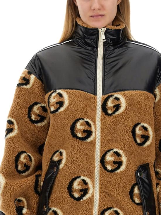  구찌 GG 울 플리스 자카드 집 자켓 767009 XJF7Q2184 Brown - GUCCI