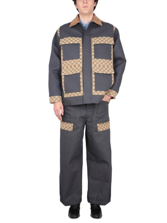  구찌 GG 코튼 캔버스 팬츠 742596 XDCEY1168 Grey - GUCCI