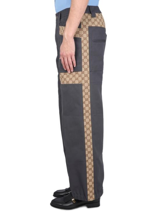  구찌 GG 코튼 캔버스 팬츠 742596 XDCEY1168 Grey - GUCCI