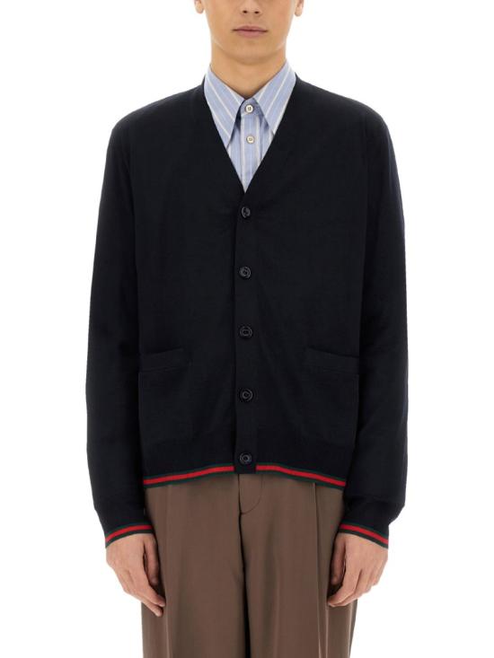  구찌 웹 브이넥 울 가디건 814529 XKEJV4060 Black