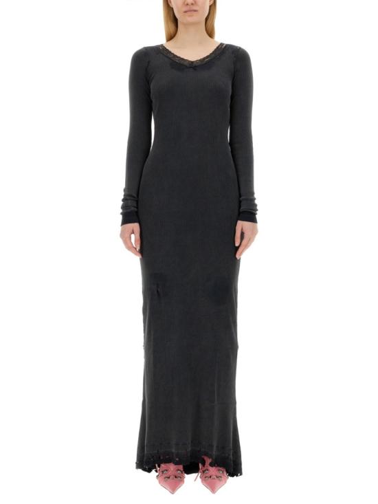  발렌시아가 롱 원피스 791803 TQVE11055 Black