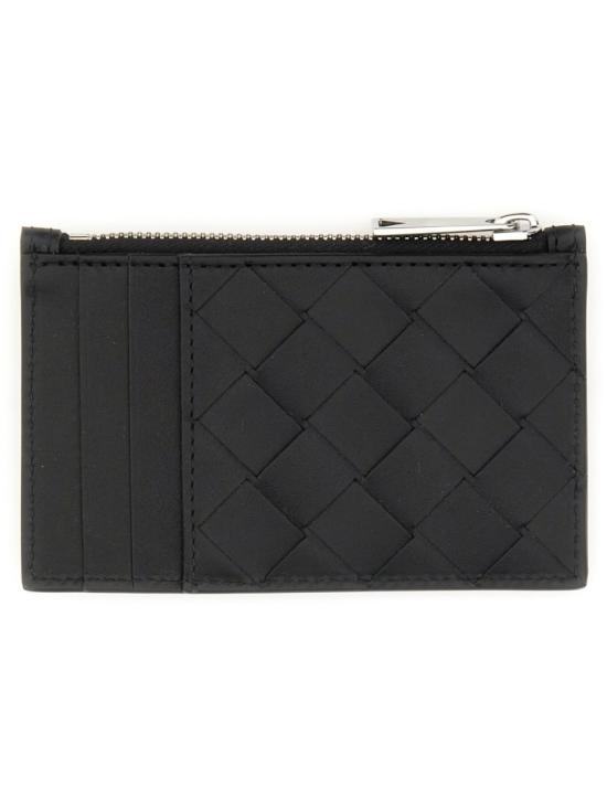  보테가베네타 인트레치아토 크레딧 카드 케이스 814706 VCPQ38803 Black - BOTTEGA VENETA