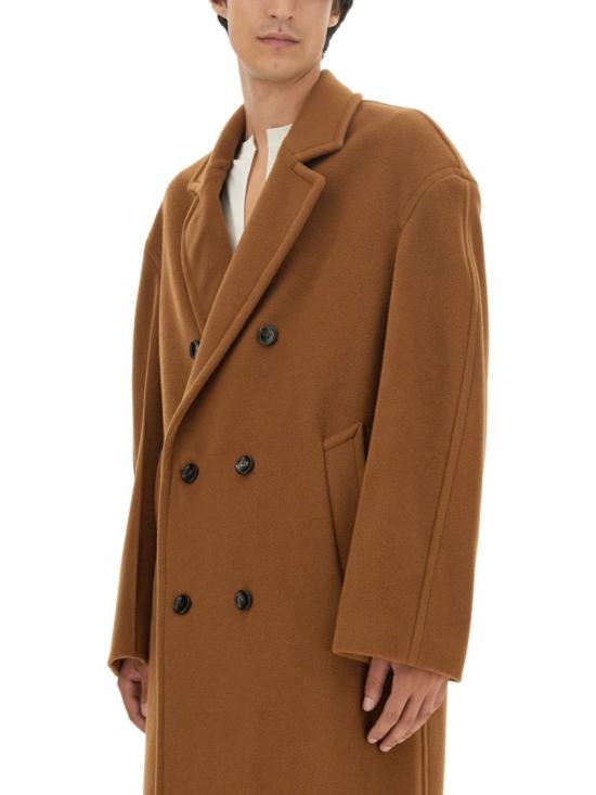  구찌 울 더블 브레스티드 코트 757813 ZACEV2192 Brown - GUCCI