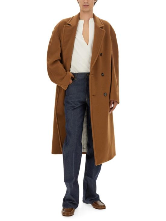  구찌 울 더블 브레스티드 코트 757813 ZACEV2192 Brown - GUCCI