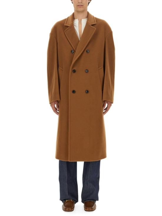  구찌 울 더블 브레스티드 코트 757813 ZACEV2192 Brown