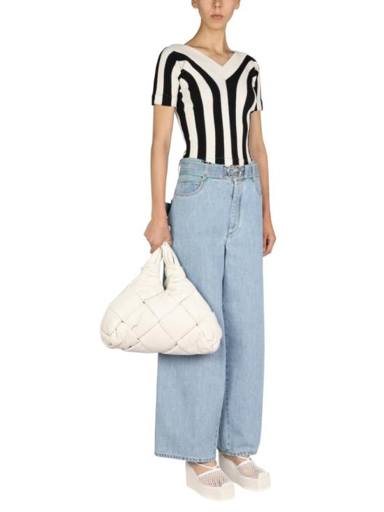  보테가베네타 반팔 티셔츠 688928 V1N001056 Blue - BOTTEGA VENETA