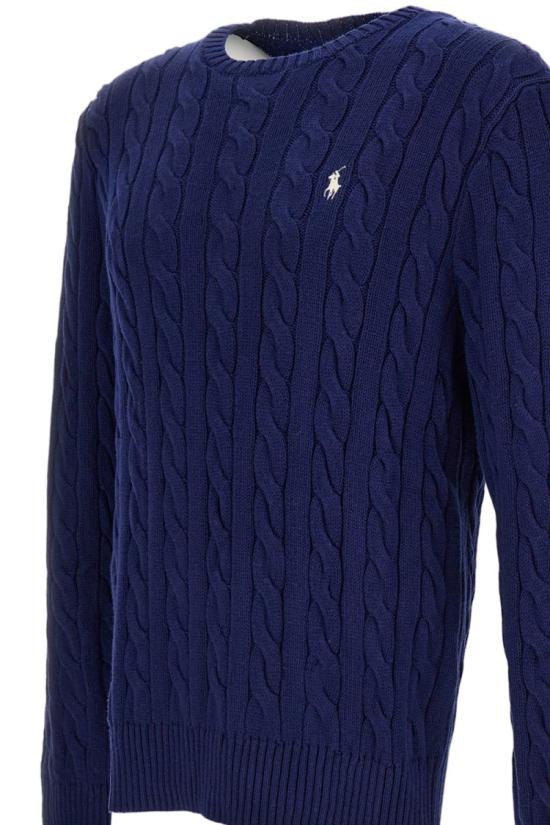26SS 폴로 랄프로렌 로고 자수 케이블 니트 스웨터 710775885536BRIGHTNAVY Blue - POLO RALPH LAUREN