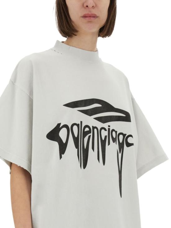25SS 발렌시아가 3B 리퀴파이드 오버사이즈 티셔츠 787349 TRVS89081 White - BALENCIAGA